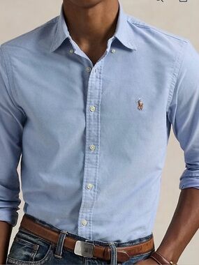 Ralph Lauren Light Blue Button-Down Oxford Shirt - Men's
